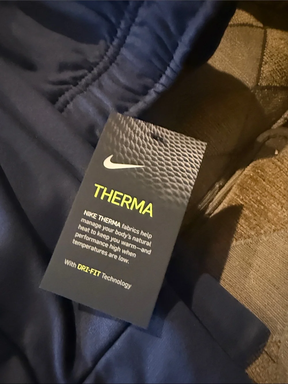 Nike Men's Dark Blue Training Joggers - Navy Therma